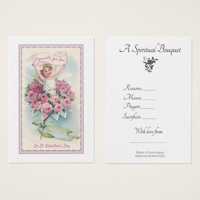 San Valentín Ángel Espiritual Religioso (Anverso y reverso)