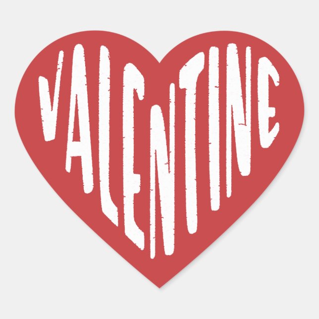 San Valentín Corazón Rojo Amor Palabra Arte Sello  (Anverso)