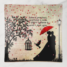 San Valentín de poesía negra y beige de época