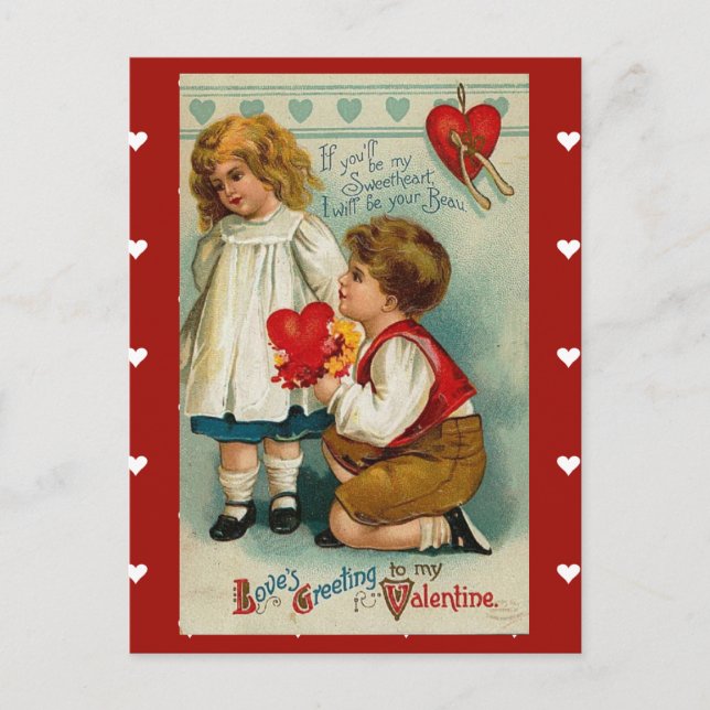 San Valentín de postales antiguas para tu amor (Anverso)