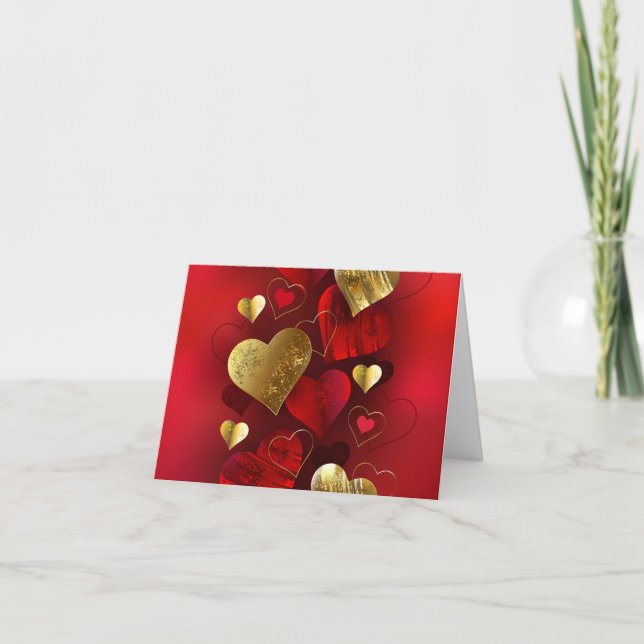 San Valentín dorados y rojos (Anverso)