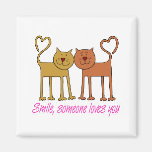 San Valentín gatos en el imán del amor