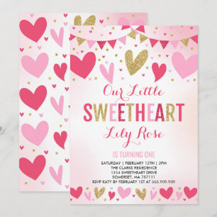 San Valentín Invitación a cumpleaños