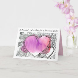 San Valentín para una tarjeta de hermana especial