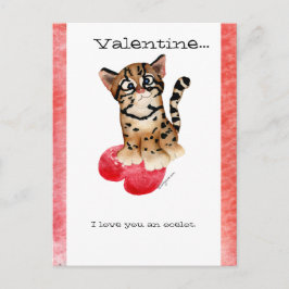 San Valentín, te amo una Tarjeta postal de Ocelote