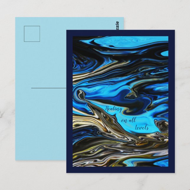 Sanación en todos los niveles Tarjeta postal marmo (Anverso / Reverso)