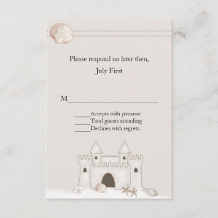 Sand Castle Beach Tema Boda RSVP