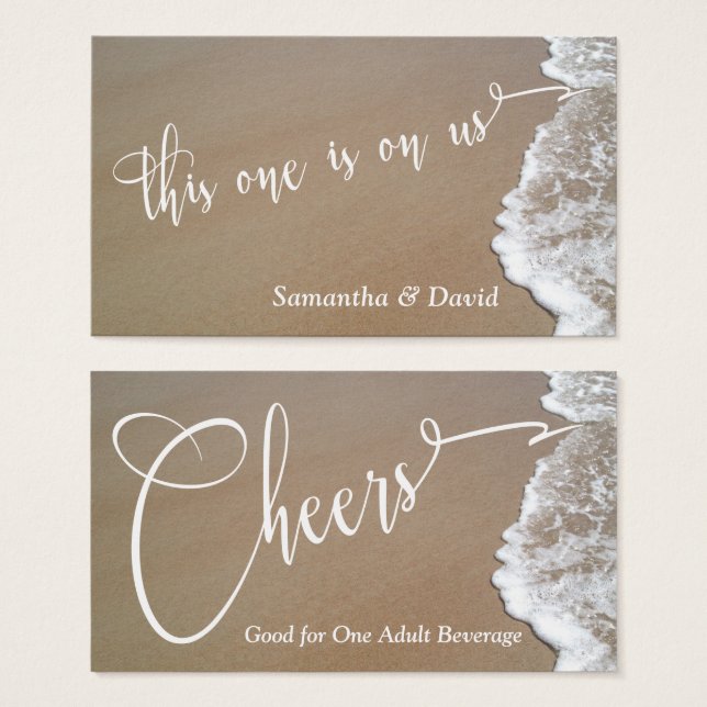 Sand & Foam Beach Photo Event Bar Bebidas 2 (Anverso y reverso)