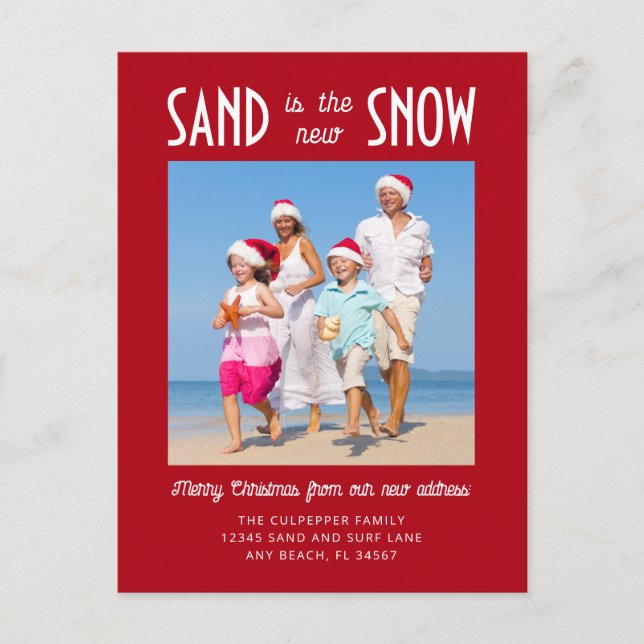 Sand, la nueva foto de la nieve, la Invitación roj (Anverso)