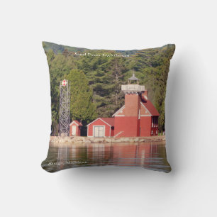 Sand Point Lighthouse almohada cuadrada de Baraga