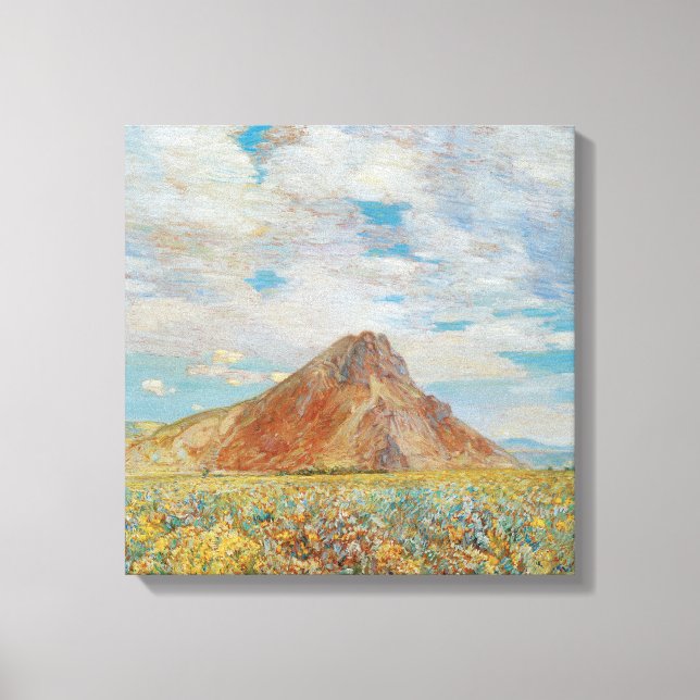Sand Springs Butte por Childe Hassam, arte de époc (Anverso)