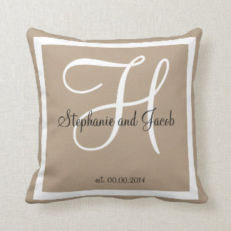 Sand tan taupe costumbre Boda almohada de mantenim