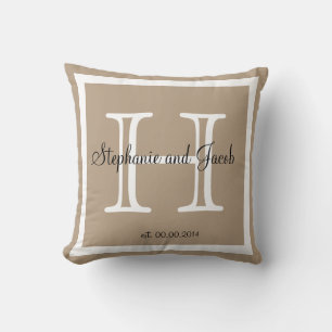 Sand tan taupe costumbre Boda almohada de mantenim