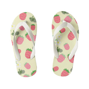 Sandalias Amarillas de Fresa Dulce. Chanclas para