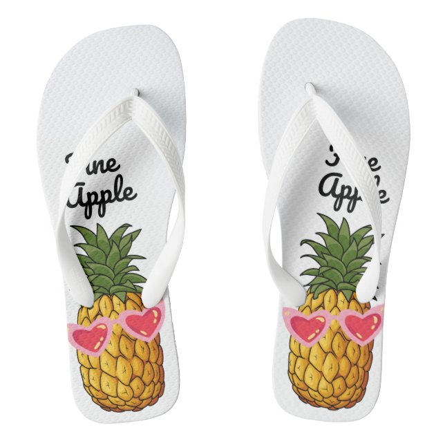 Sandalias Cute De Piña, Flip Flops De Piña (Plantilla)