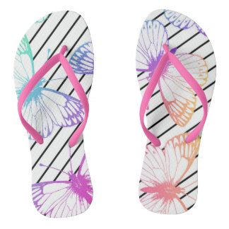 Sandalias de Flip Flop de mariposas