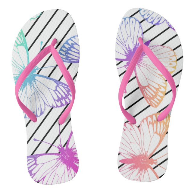 Sandalias de Flip Flop de mariposas (Plantilla)