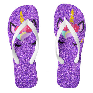 Sandalias de Flipflop, Purpurina de purpa de unico
