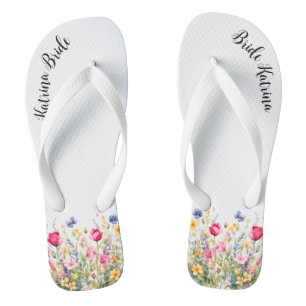 Sandalias de flores silvestres coloridas para adul