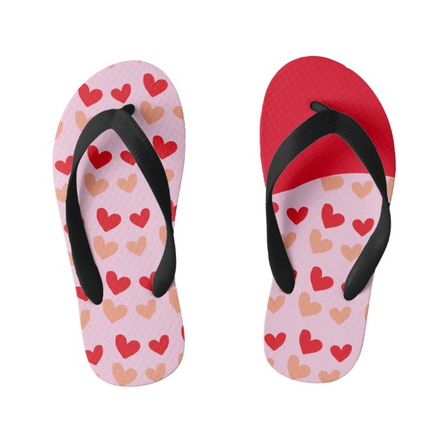 sandalias de mini corazones rosados (Plantilla)
