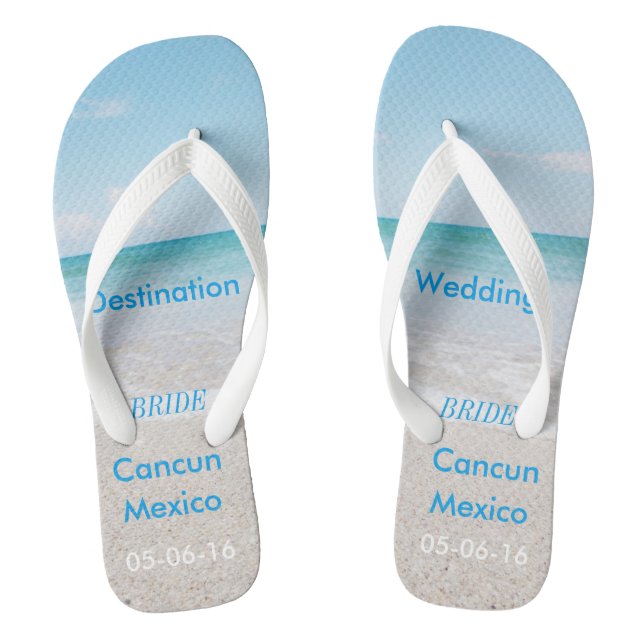 Sandalias de playa de boda de destino (Plantilla)
