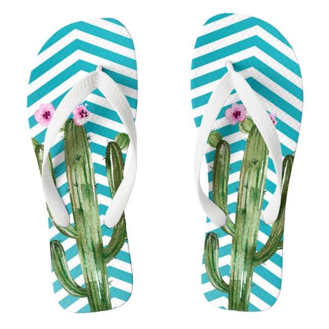 Sandalias Flipflop personalizadas Boho Cacti Cactu (Plantilla)