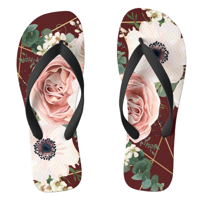 Sandalias Flipflop personalizadas Burgu de vino ge (Plantilla)