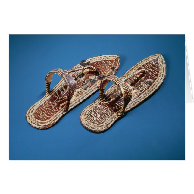 Sandalias, tumba de Tutankhamun, nuevo reino (Anverso (Horizontal))