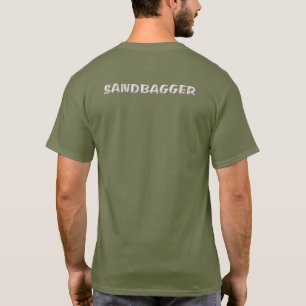 Sandbagger hombres camiseta verde fatiga espalda