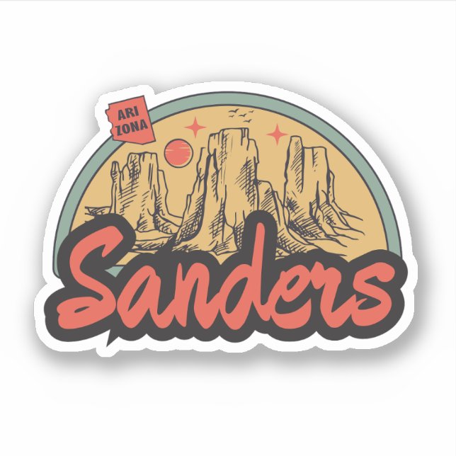 Sanders, Arizona  Pegatina (Anverso)
