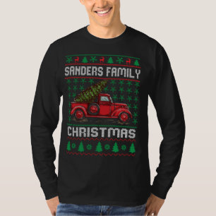 Sanders Familia Feo Navidades Sweater Red Truck Fu