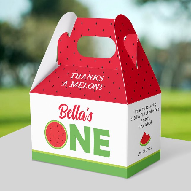 sandía 1er cumpleaños Fiesta Caja de hornos para c (Subido por el creador)