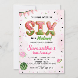 sandía 6h Invitación a fiesta de cumpleaños