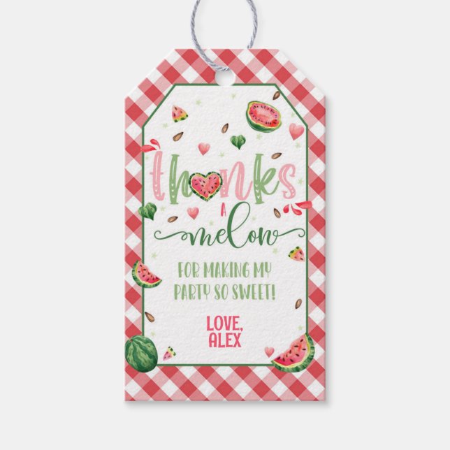 sandía gracias a etiqueta Melon Favor (Anverso)