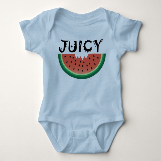 Sandía Jugosa - Bodysuit de Jersey para Bebé (Anverso)