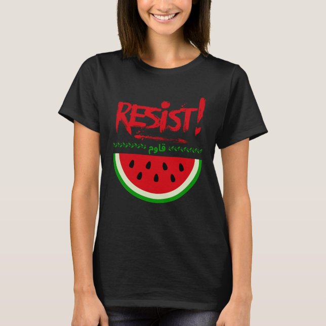 sandía palestina resiste camiseta (Anverso)