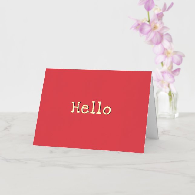 Sandía Rojo Chic Moderno Simple Hola Personalizado (Orquídea)