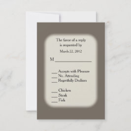 Sandstone Brown RSVP con opciones de menú