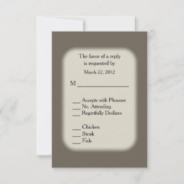 Sandstone Brown RSVP con opciones de menú