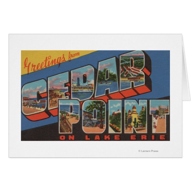 Sandusky, Ohio - Lago Erie - Punto Cedar (Anverso (Horizontal))