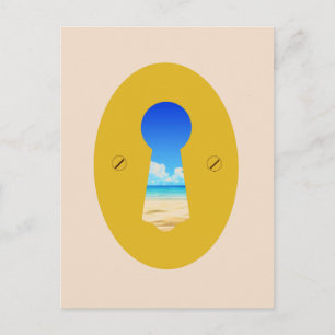 Sandy Beach a través de la postal Keyhole
