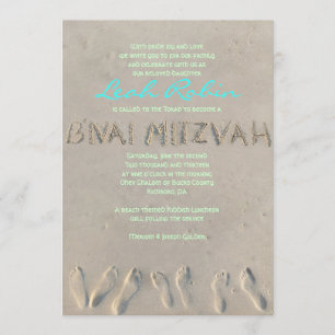 SANDY BEACH BNAI Mitzvah Invitación