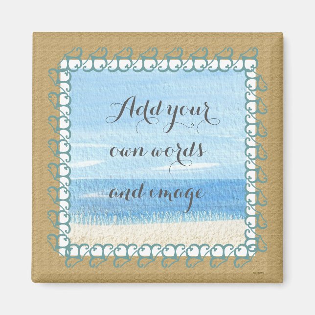 Sandy Beach Haz tu propio imán (Frente)