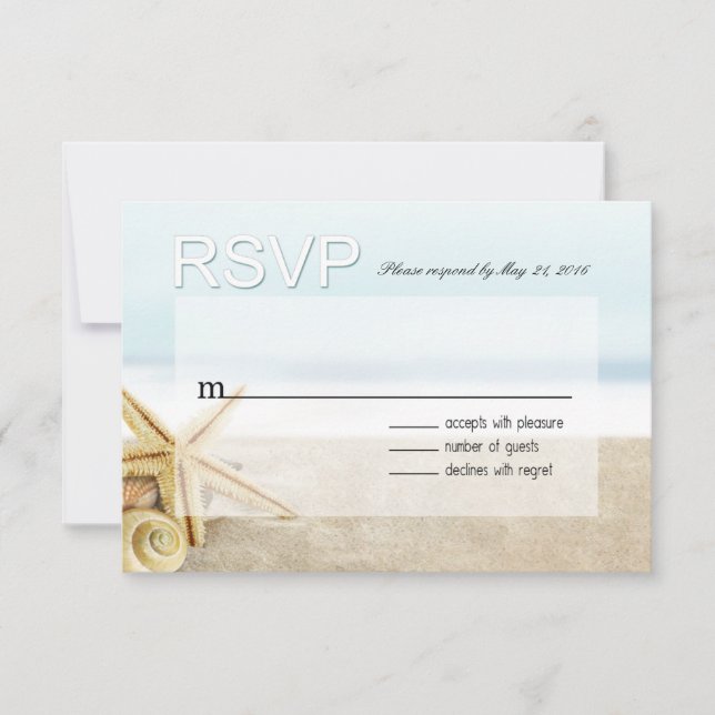Sandy Beach Starfish Seasheles RSVP (Anverso)