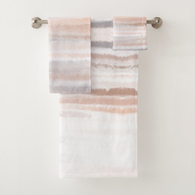 Sandy Beach Summer Tan Abstract Watercolor (In situ)
