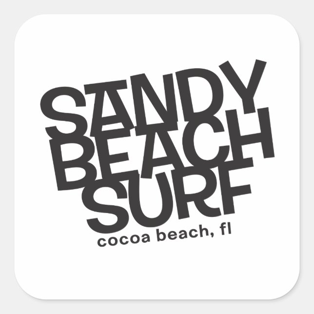 Sandy Beach Surf Classic Pegatina (Anverso)