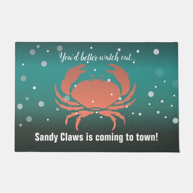 Sandy Claws viene a la ciudad Alfombra de puerta d (Anverso)
