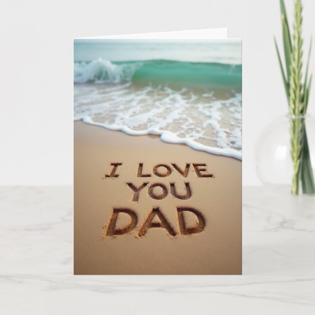 Sandy Te Amo Papá Tarjeta (Anverso)