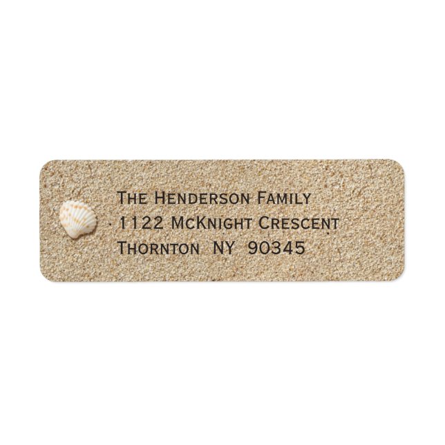 Sandy Toes Salty Kiss Navidades Dirección Etiqueta (Frente)