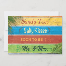 Sandy Toes Salty Kisses Invitación a la ducha de l